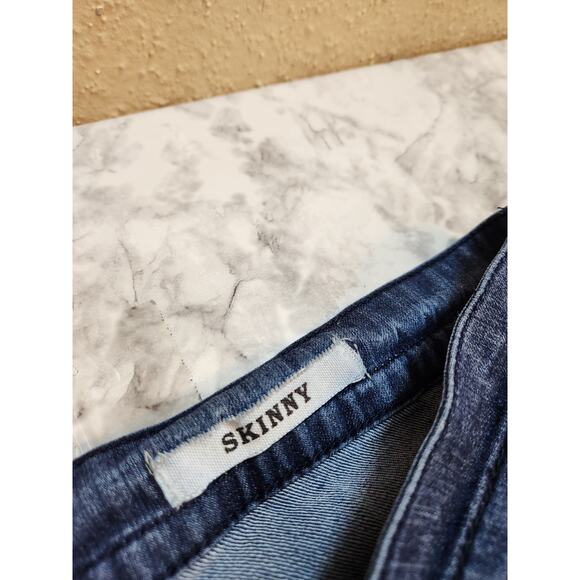 VGS Women's Blue Solid Stretch Denim High Rise Ankle‎ Skinny Jeans Size 24 - Picture 4 of 8